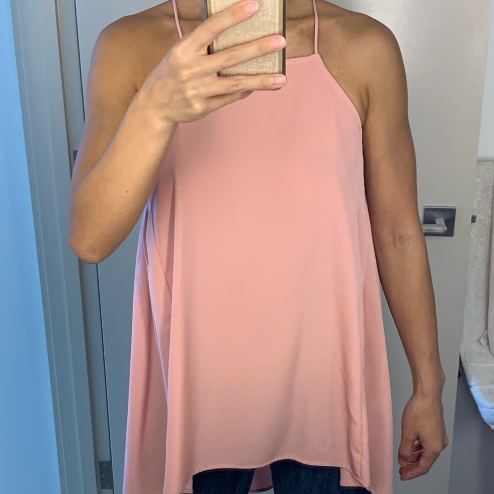 Ro & De Pink High Low Tank XS